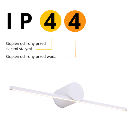 Kinkiet Modern Slim M 1xLED biały IP44 LP-777/1W M WH