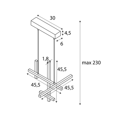 MAXLIGHT P0546 LAMPA WISZĄCA SOHO