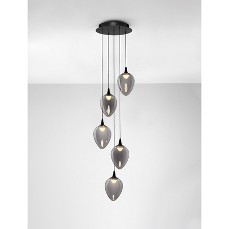 Lampa wisząca Luces Exclusivas VAZENDO LE45117 czarny, szary i odcienie szarości