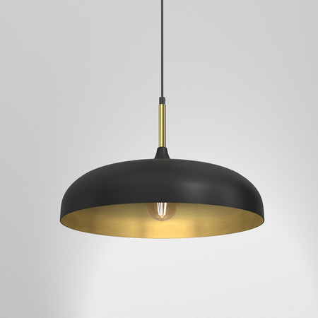 Milagro Lampa wisząca LINCOLN BLACK/GOLD 1xE27 45cm MLP7898 CZARNY / ZŁOTY