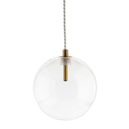 Lampa wisząca Abigali GLOBO2 G4 ⌀150mm szklana, złote elementy