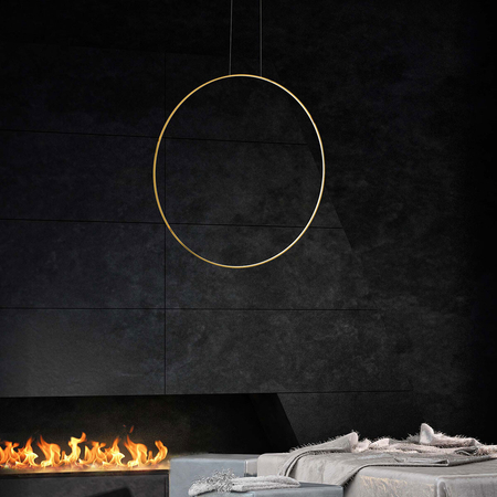 Light Prestige Lampa wisząca Mirror L złota IP44 LED CCT LP-999/1P L GD CCT