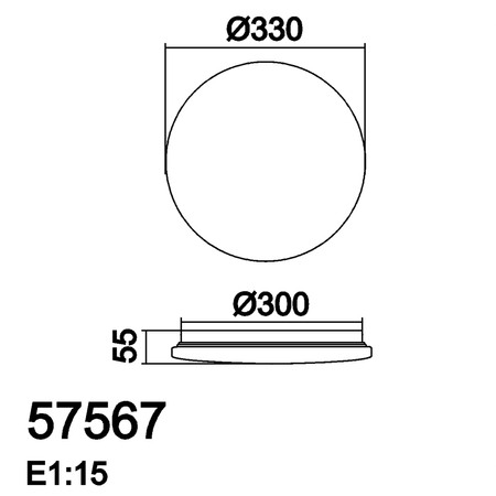 Plafon EROS LED 24W 4000K ø33cm biały z gwiazdami