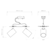 Spot Astro Ascoli Twin Recessed 1286098 Brązowy