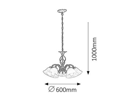 Żyrandol Rabalux Beckworth 7135 brąz
