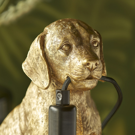 Lampa stołowa Endon Lighting Labrador Puppy 107364 złoty