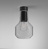 Lampa natynkowa AQForm Modern Glass Barrel E27 SP Surface Czarny Struktura