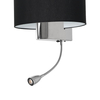 Milagro Kinkiet CASINO BLACK/CHROME 1xE27 + 1W LED ML6378 Czerń / Chrom