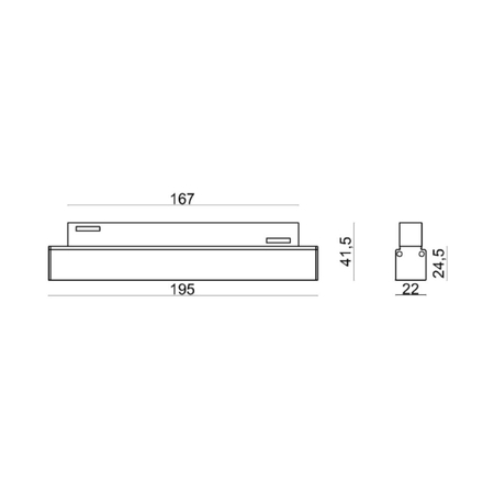 Oprawa szynowa Abigali LWQ-M05 Magneto (48V, ściemnianie 1-10V) 12W 3000K CRI>90