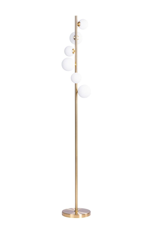 Lampa podłogowa SYBILLA 6 FLOOR GO Azzardo AZ4408 white / satin brass
