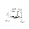 Lampa natynkowa AQForm Squares 70 x 1 Qrled Lens 230V Surface Biały Struktura