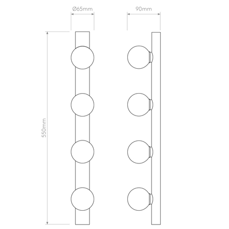 Kinkiet Astro Cabaret 4 II 1087009 Polerowany Chrom