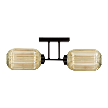 Lampa sufitowa Kaja FADIGA K-5743 bursztynowy, czarny