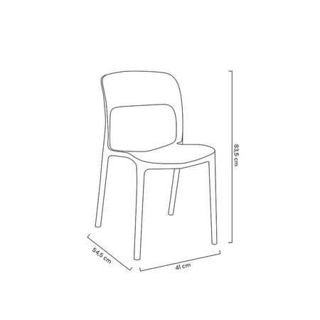 MODESTO krzesło ZING czarne - polipropylen