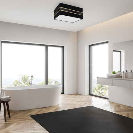 Milagro Lampa sufitowa Kwadrat ULTIMO BLACK 2xE27 MLP7336 CZARNY