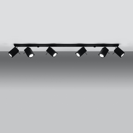 Sollux Lighting Plafon MERIDA 6L czarny SL.0460