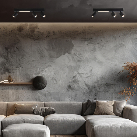 Milagro Lampa Sufitowa Magnet 5W+3xGU10 3000/4000K Czarny ML1134 CZARNY