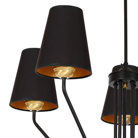 Milagro Żyrandol VICTORIA BLACK 5xE27 MLP4913 CZARNY