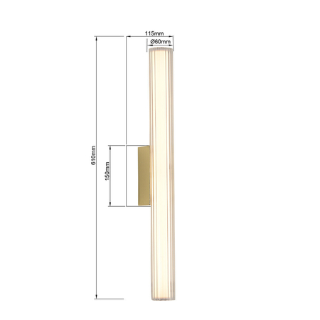 Light Prestige Kinkiet Linea 61 cm złoty LED CCT LP-0510/1W-61 GD