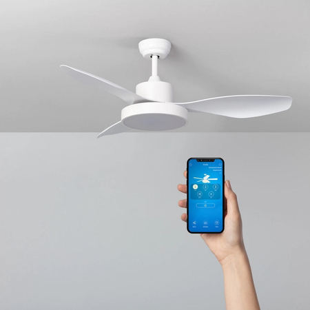 Wentylator sufitowy TechBrey  82045 LED Caspi Biały 121 cm WiFi