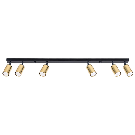 Sollux Lighting Plafon WINX 6L czarny/złoty SL.1388