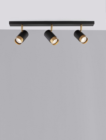 Reflektor Luces Exclusivas CAYES czarny/złoty LE42614