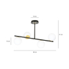Lampa sufitowa FLOKI 4 BLACK GOLD Emibig 1022/4 biały/czarny