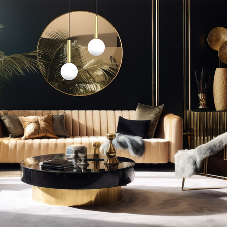 Milagro Lampa wisząca PLAY GOLD 1xG9 MLP0971 ZŁOTY + CZARNY