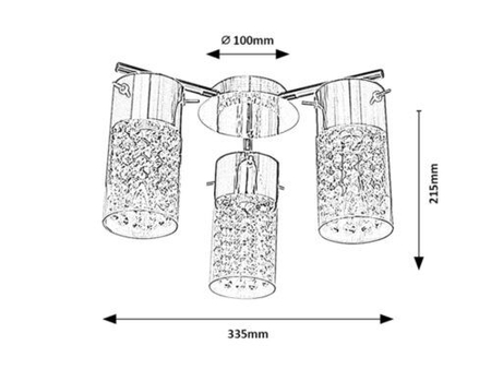 Lampa łazienkowa Rabalux Niagara 2195 chrom