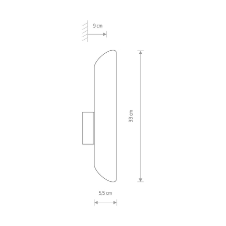 Kinkiet EYE WALL CUT Nowodvorski 7995 mosiądz/czarny