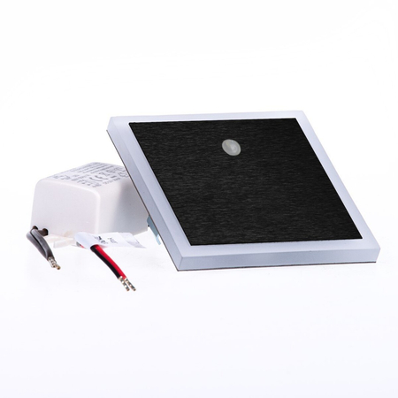 Eko-Light Oprawa schodowa EVO BLACK Barwa Ciepła 3000K 12V z czujnikiem ruchu EKS6898 CZARNY / BIAŁY