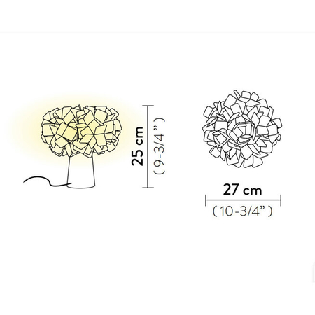 Lampa stołowa Slamp CLIZIA - MAMA NON MAMA WHITE S CLITS00MNM00000000EU biały