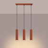 Sollux Lighting Lampa wisząca KARBON 3L ochra czerwona SL.1632
