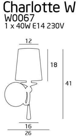 Kinkiet Maxlight W0067 Charlotte