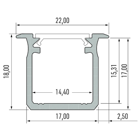 Eko-Light PROFIL ALUMINIOWY NAROŻNY BIAŁY TYP C 1m + KLOSZ MLECZNY EKPR9320