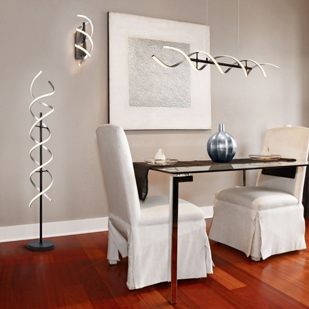 Lampa wisząca Trio 341810205 czarny/srebrny