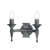Kinkiet Elstead Lighting Saxon patyna SAX2-BLK-SIL