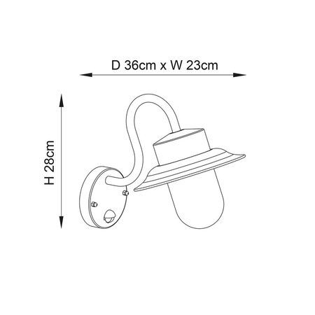 Kinkiet zewnętrzny Endon Lighting Chesham 70331 czarny