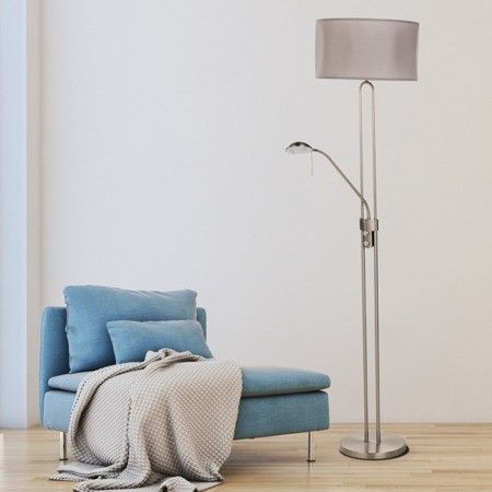 Lampa podłogowa Zuma Line Pedro Floor SL570-2-SS+GR