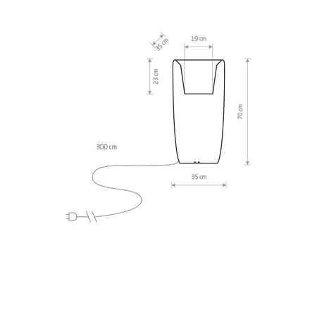 Lampa zewnętrzna FLOWERPOT M Nowodvorski 9712 biały
