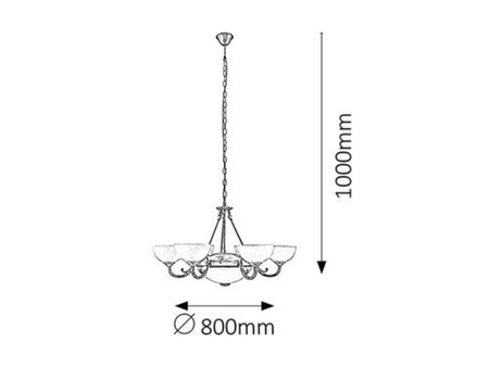 Żyrandol Rabalux Marlene 8546 brąz