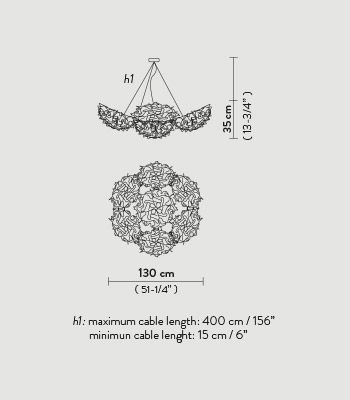 Lampa wisząca Slamp VELSOVSGLD04T00000EU Veli 7 Gold