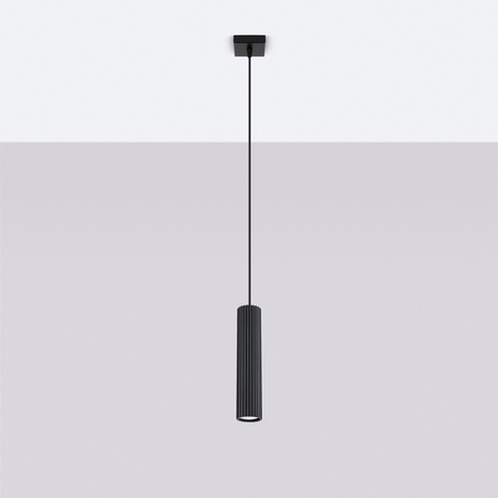 Sollux Lighting Lampa wisząca KARBON 1 czarny SL.1573