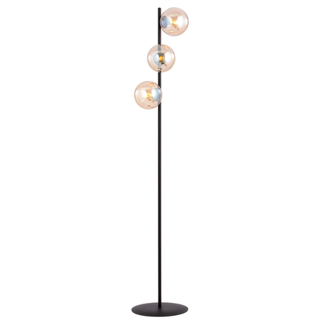 Lampa podłogowa ROSSI LP3 MIODOWY Emibig 879/LP3 czarny/złoty