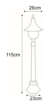 Lampa zewnętrzna BOSTON Kaja K-8129 CZARNY/ZŁOTY 