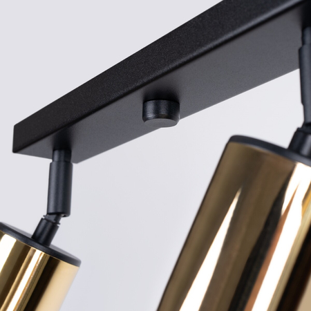 Sollux Lighting Plafon WINX 4L czarny/złoty SL.1387