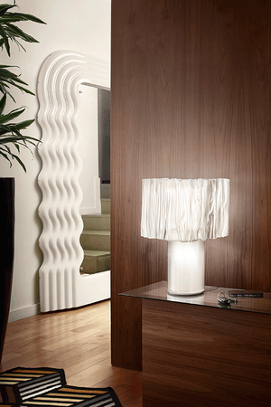 Lampa stołowa Slamp ACCORDÉON TABLE - PRISMA M ACRTM00WHT00000000EU przezroczysty