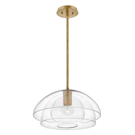Lampa wisząca / Półplafon Lotus - 1 źródło światła - Stary mosiądz Quintiesse QN-LOTUS-P-HBR