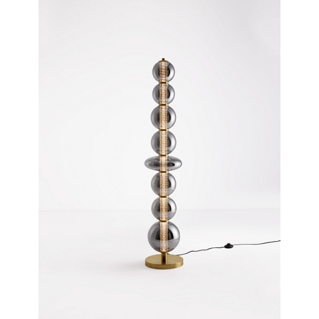 Lampa podłogowa Luces Exclusivas BRIVANO LE45144 złoty i odcienie złota, szary i odcienie szarości