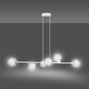 Lampa wisząca ROSSI 6 WH GRAFIT Emibig 878/6 biały/czarny